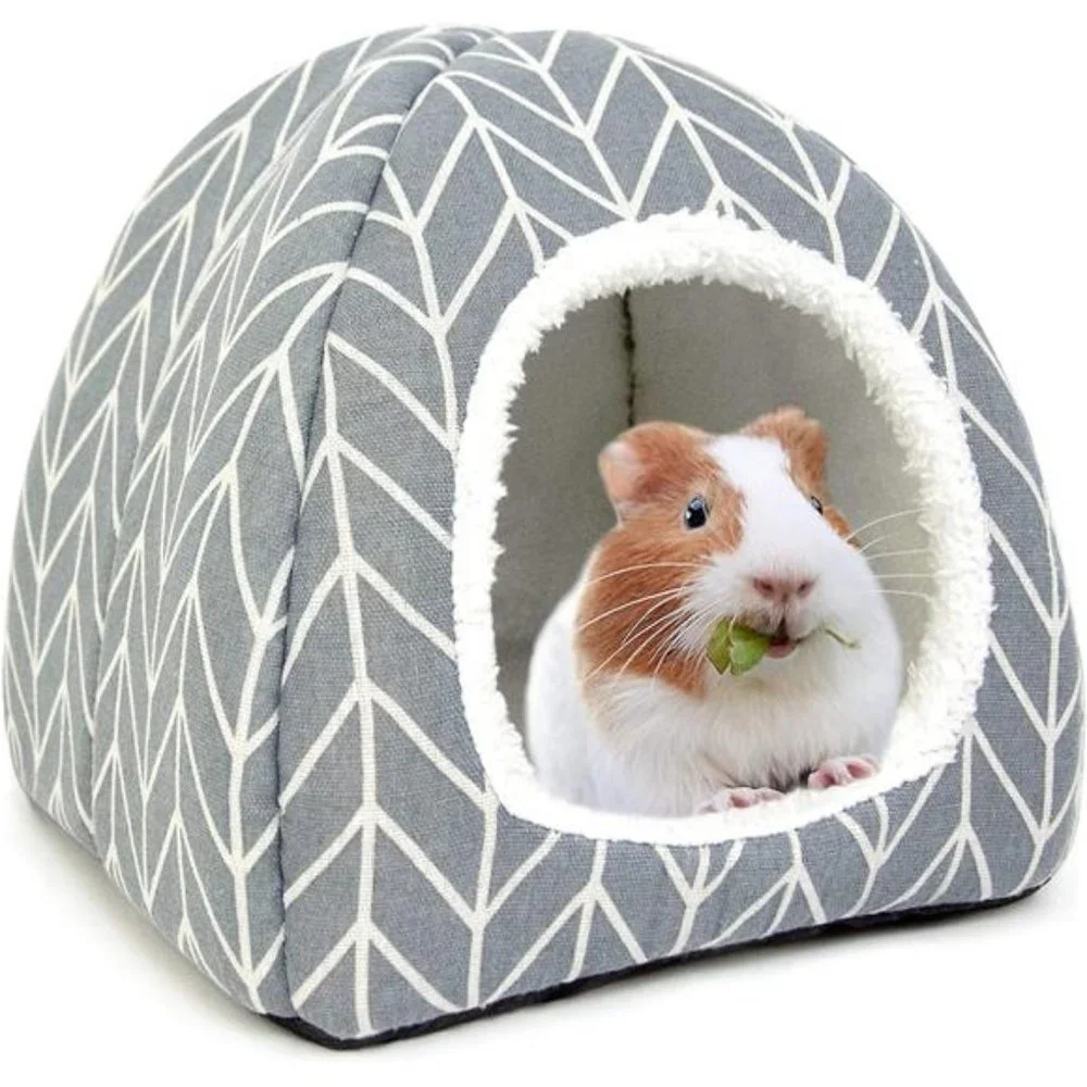 Guinea Pig Hideout Hamster Bed Rabbit House Cave Accessories Cozy Hide-Out